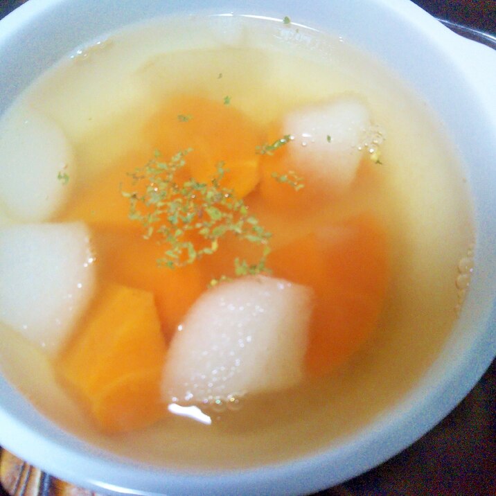梨&人参の彩りスープ